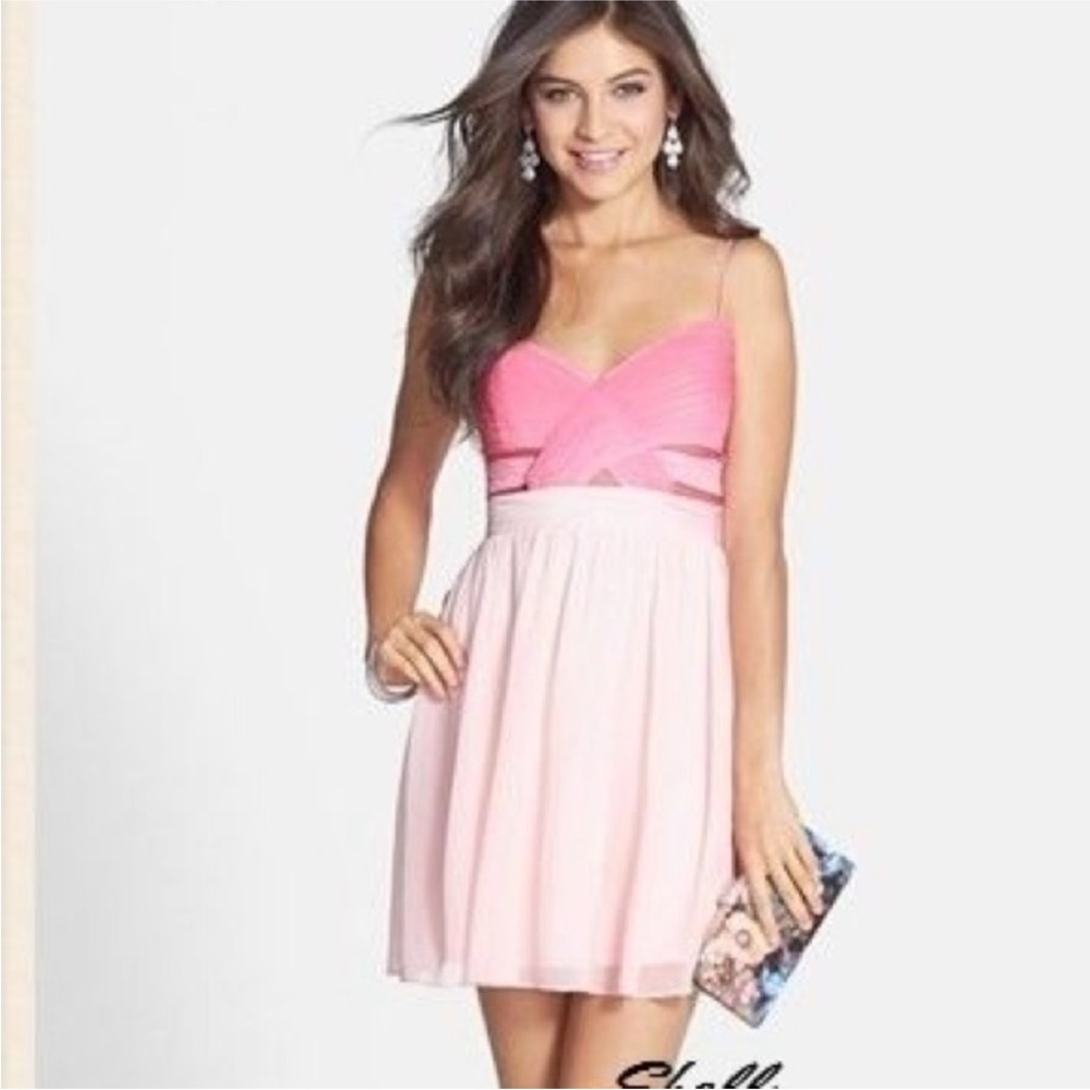 Adrianna Papell Haley Logan by Pink Ombre Dress